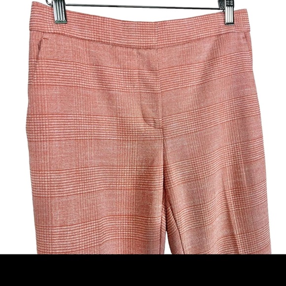 Ann Taylor high waist ankle pants orange plaid size 8 - Picture 6 of 8